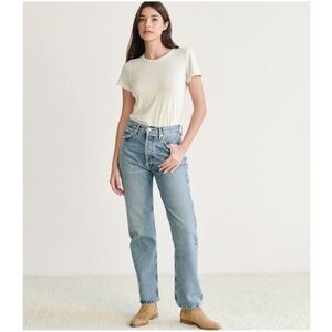 Agolde Light Blue High-Rise Straight Jeans